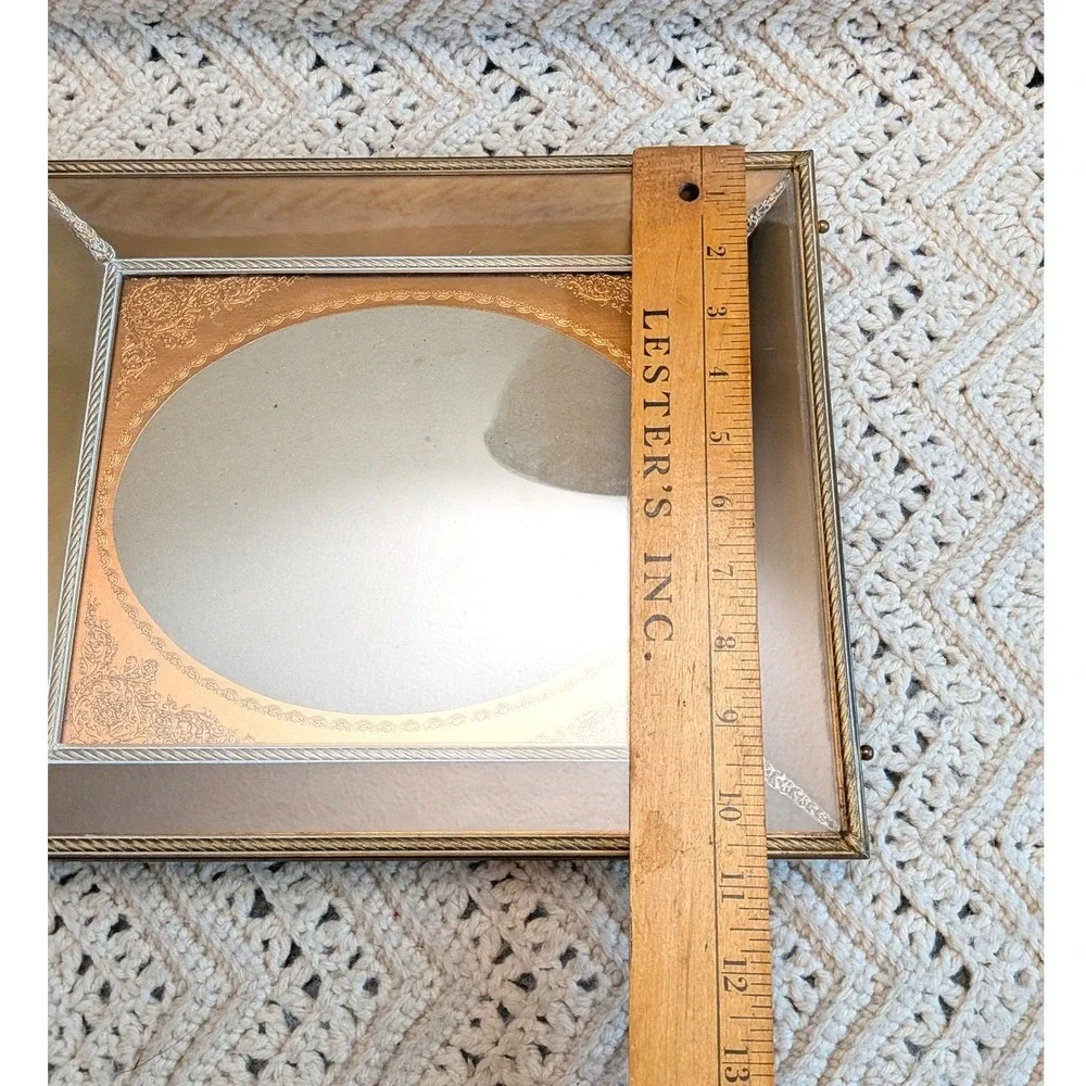 Vintage Ornate Picture Frame 8x10 Beveled Gold Filigree Oval Border Ball Feet